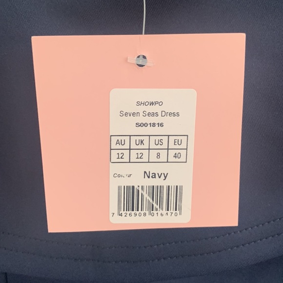 Showpo Seven Seas Dress in Navy. Size US 8. - Picture 9 of 9